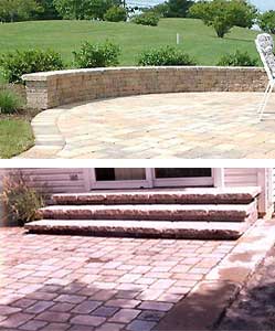 stone ground and retaining wall